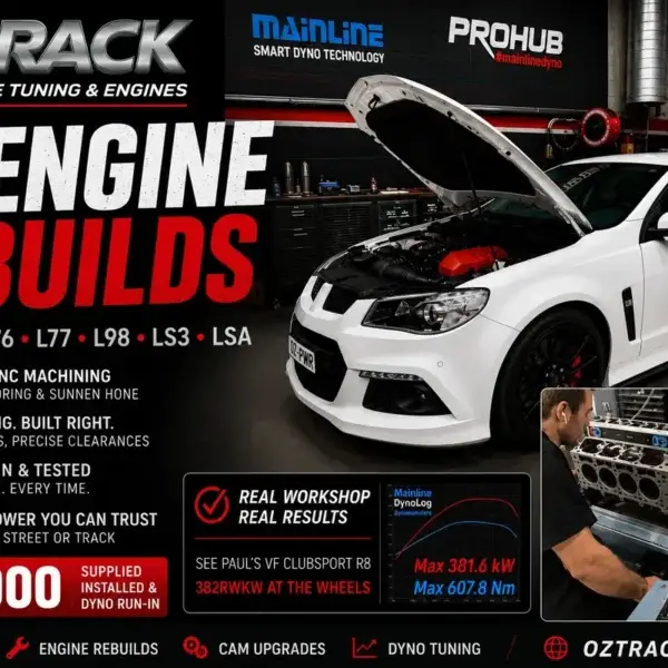 LS engine rebuilds at Oztrack