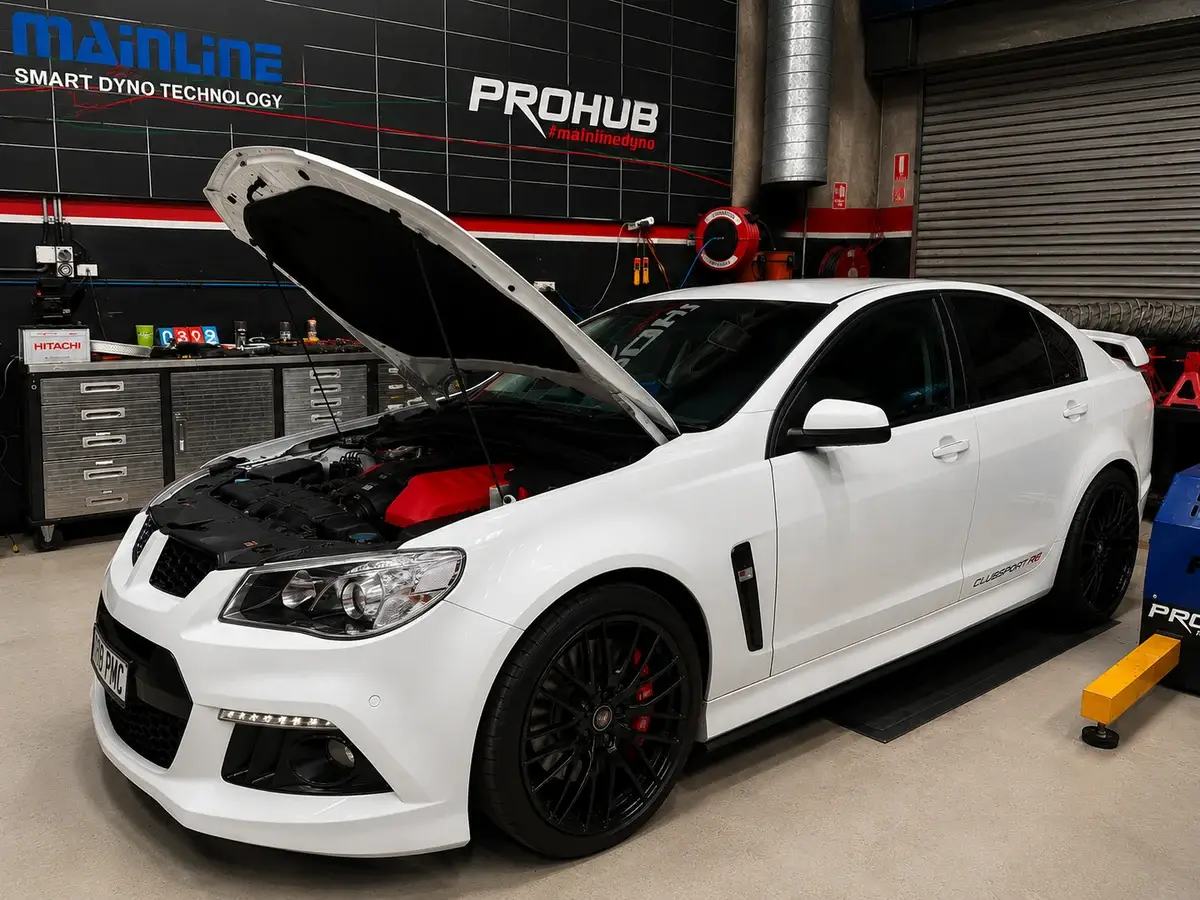 Paul's white VF HSV Clubsport R8 LS3 rebuilt and tuned at Oztrack Penrith